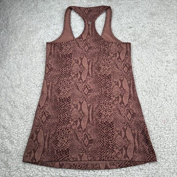 Lululemon Cool Racerback Snakeskin Print Desert Snake Bark Berry - Picture 3 of 12